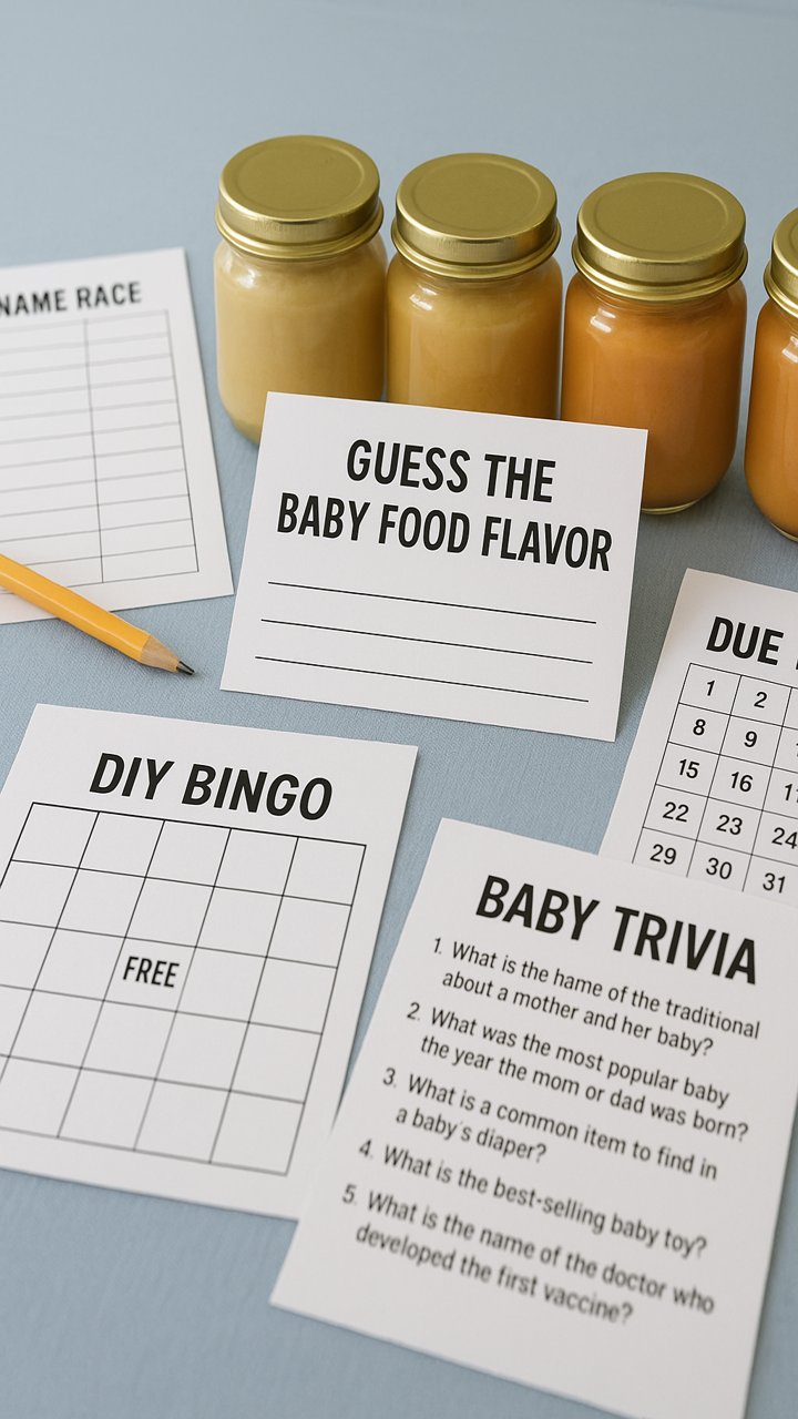 Free and fun baby shower games: DIY bingo and baby trivia